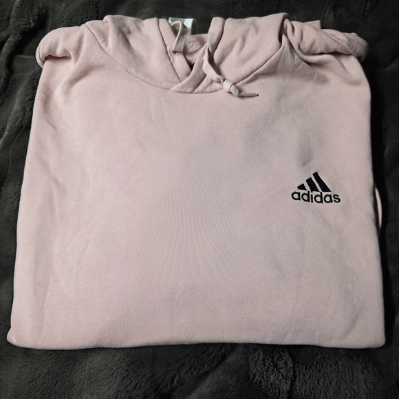 Adidas Men's Light Pink Hoodie - Picture 4 of 4